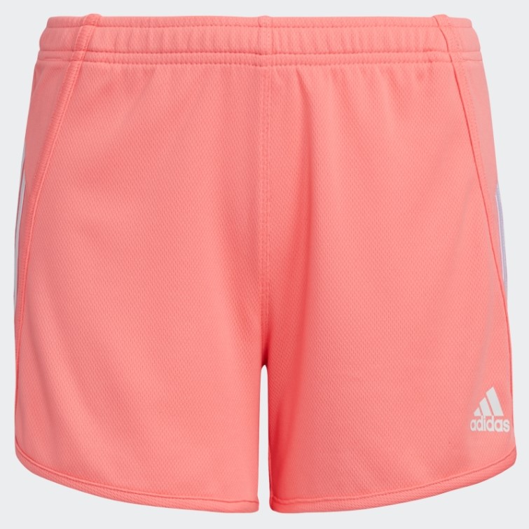 Short En Mesh à Rayures Adidas Rouge Acide (taille Allongée)