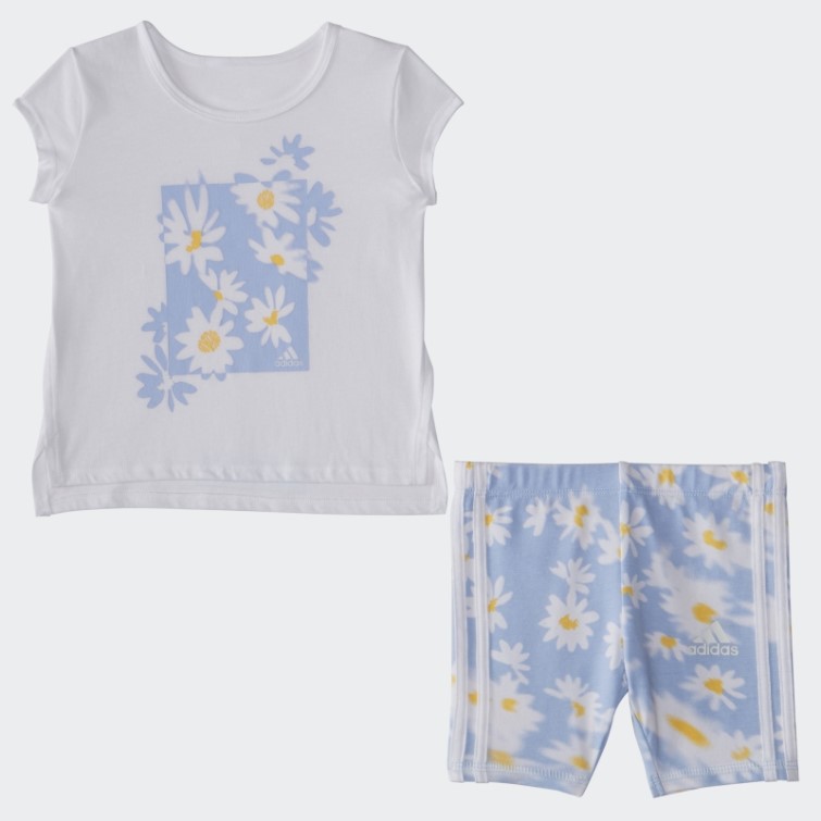 Ensemble Vélo Ig Ss Grphtee Aop Blanc Adidas