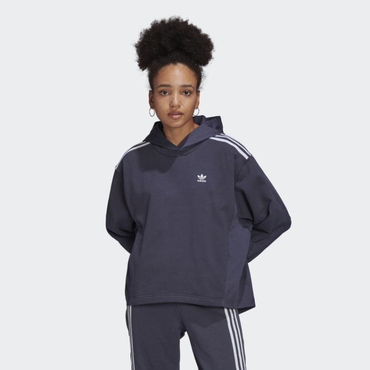 Sweat à Capuche Adidas Adicolor Classics Bleu Marine