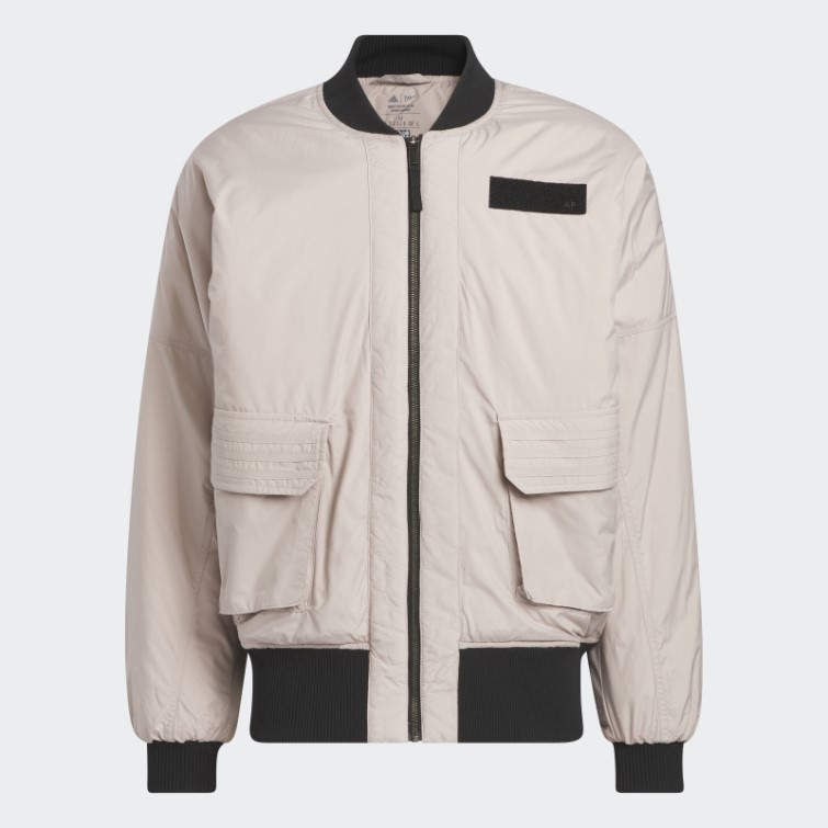 Blouson Aviateur Adidas X Parley Mode Taupe