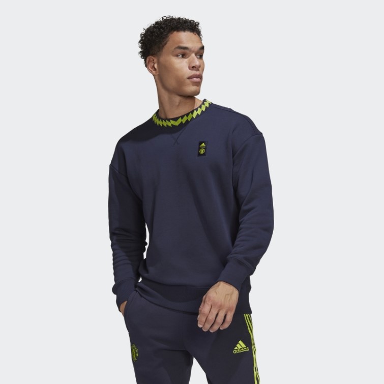Adidas Manchester United Lifestyler Crew Sweat Encre