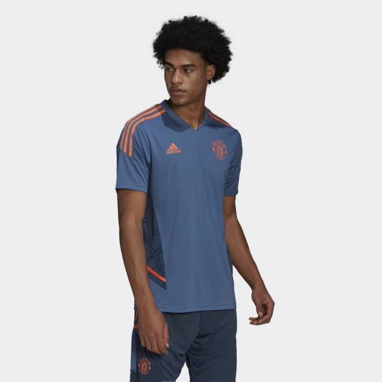 Maillot D'entrainement Manchester United Condivo 22 Bleu Adidas