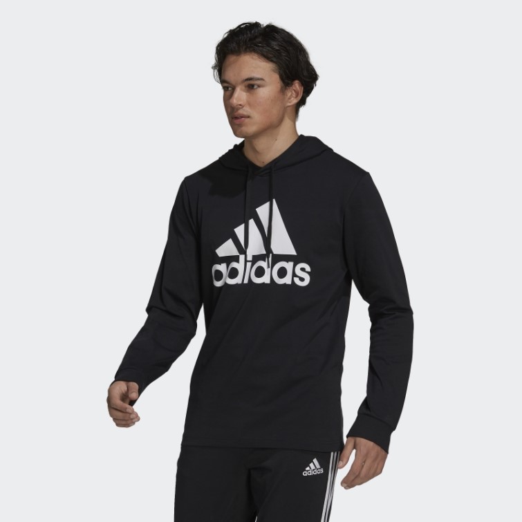 Sweat à Capuche Logo Essentials Noir Adidas