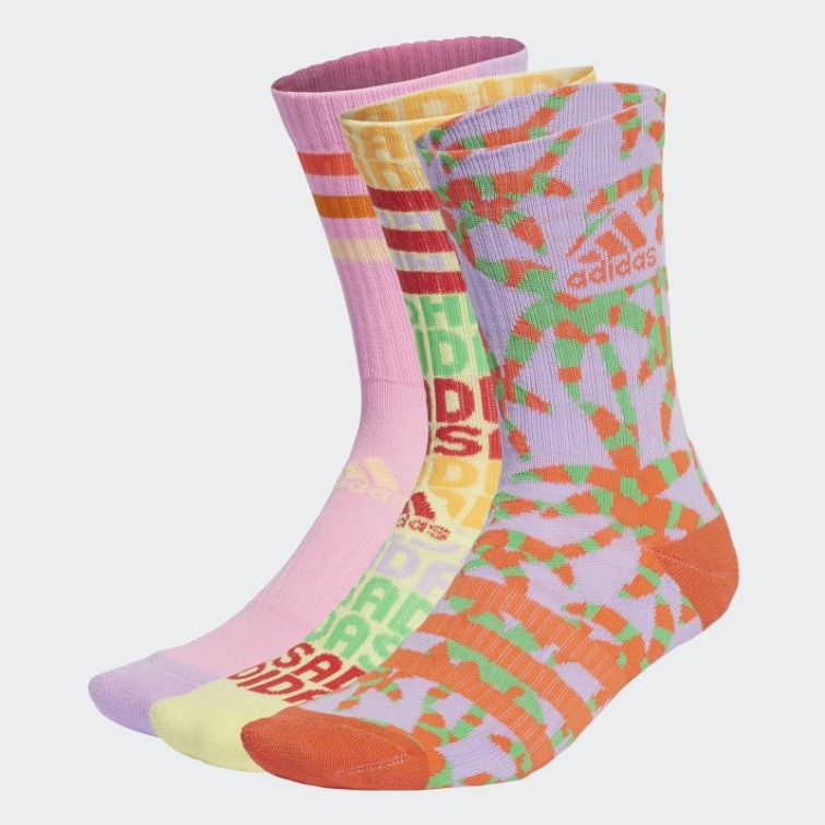 Adidas X Farm Rio Crew Chaussettes 3 Paires Multicolore Chaud