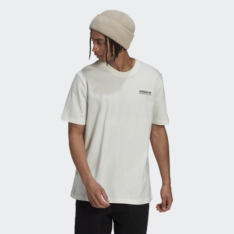 Adidas Aventure Montagne Dos T-shirt Blanc Chaud
