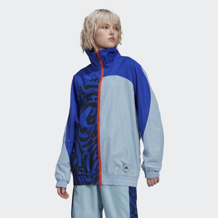 Arctic Blue Hot Adidas By Stella Mccartney Haut De Survêtement Color Block