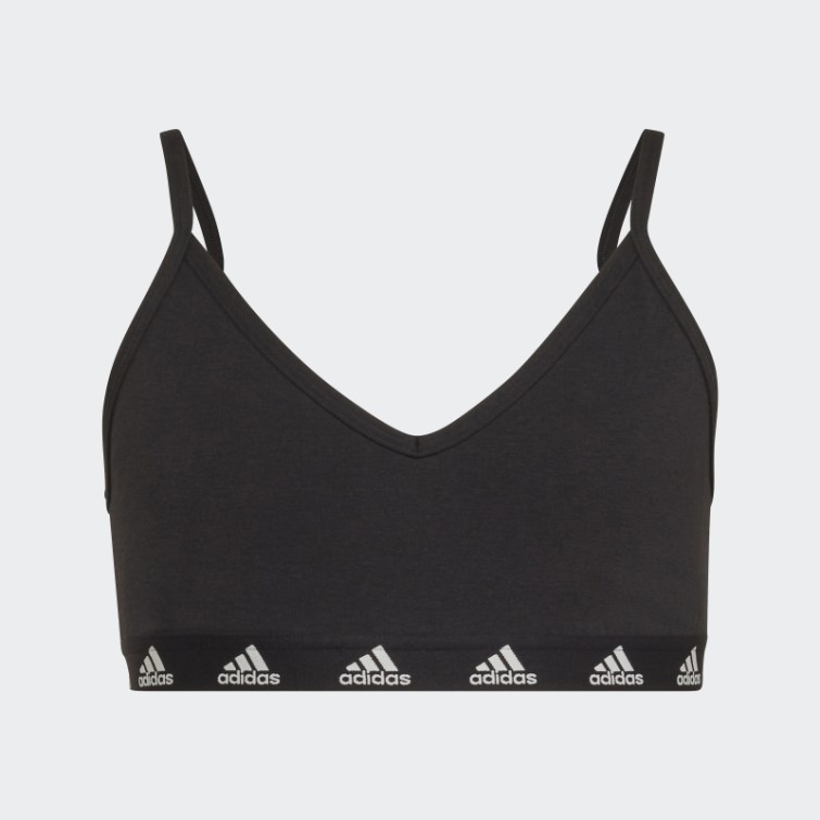 Soutien-gorge Purebare Noir En Coton à Maintien Léger Adidas