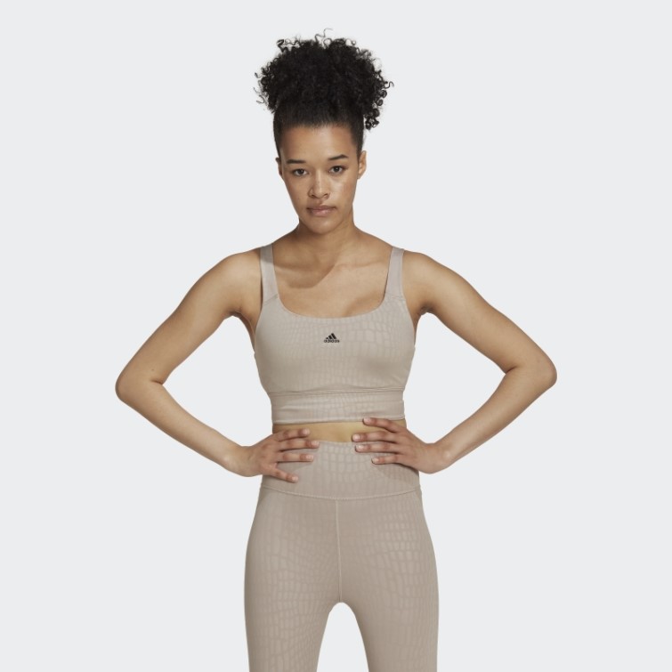 Soutien-gorge Long à Maintien Moyen Powerimpact Training Beige Adidas