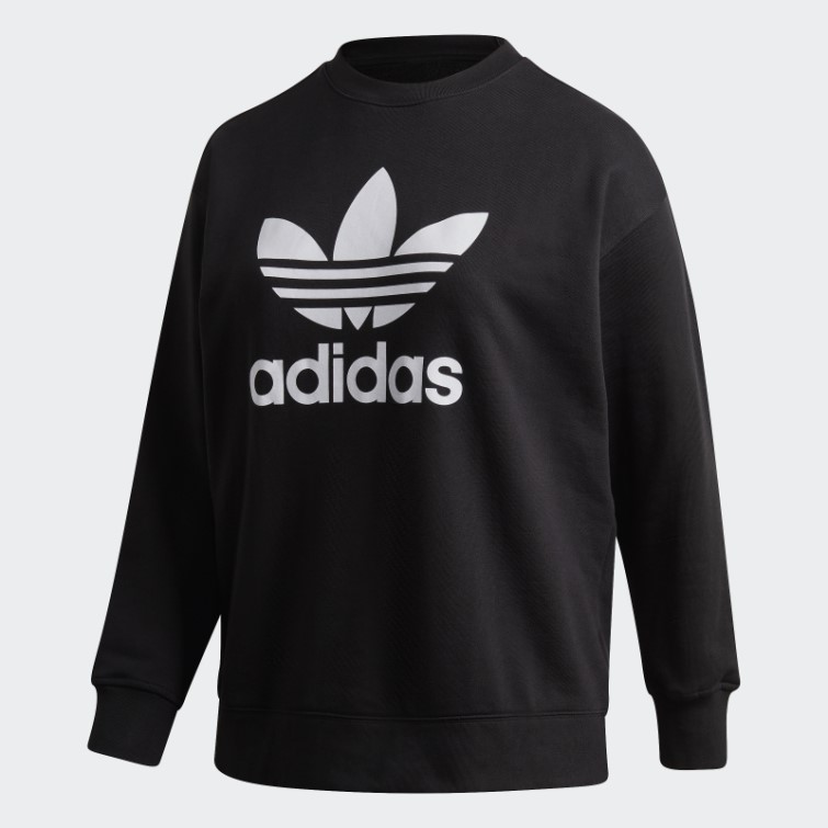 Sweat Adidas Trèfle Crew (taille Plus) Noir