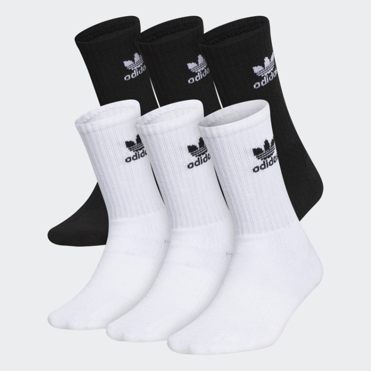 Chaussettes Blanches Adidas Fashion Trèfle Crew 6 Paires