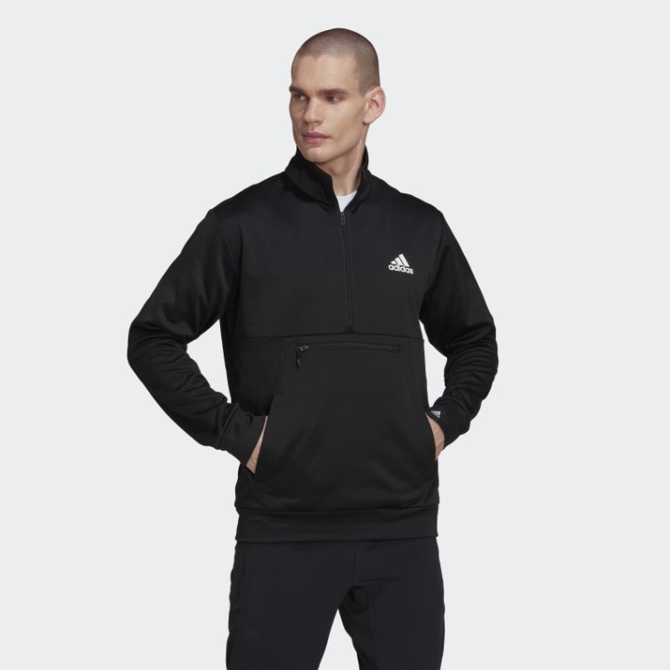 Aeroready Game And Go Petit Logo Demi-zip Top Adidas Noir