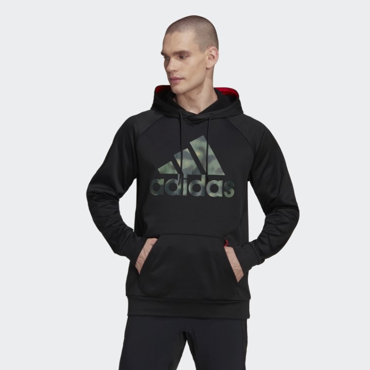 Aeroready Game And Go Camo Logo Sweat à Capuche Noir Adidas