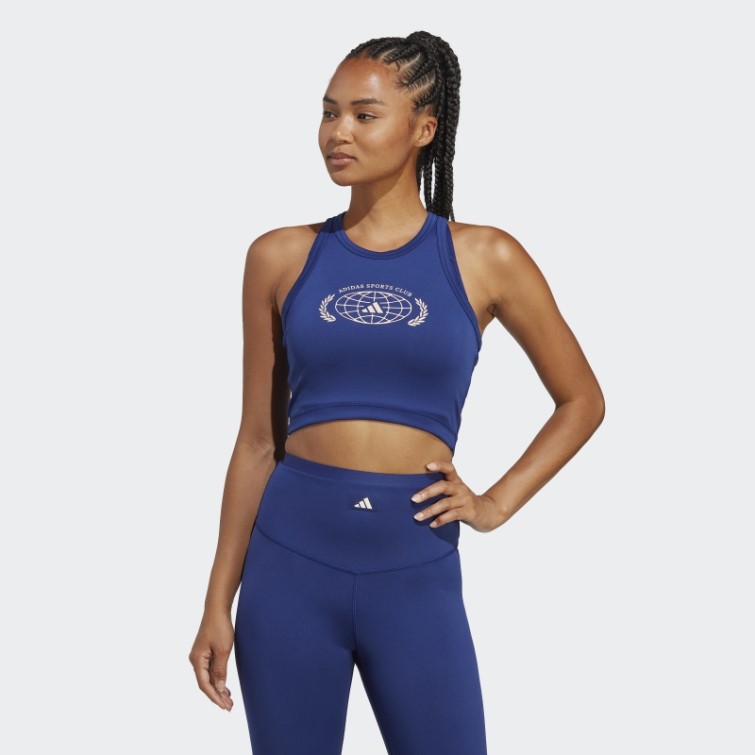 Débardeur Court Graphique Club De Sport Bleu Victoire Adidas