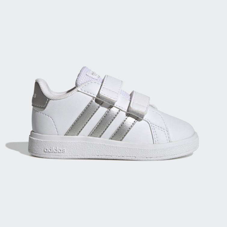 Adidas Chaussures Grand Court Lifestyle Blanc à Crochets Et Boucles