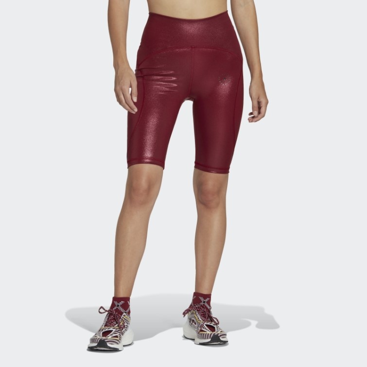 Adidas By Stella Mccartney Collant Cycliste Brillant Bordeaux