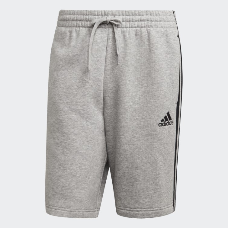 Short Gris Moyen Adidas Essentials Fleece 3-stripes