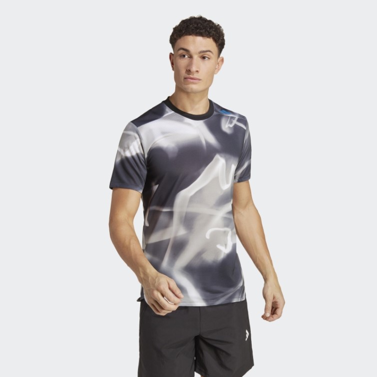 Adidas Designed 4 Training Heat.rdy Allover Print Hiit T-shirt D'entraînement Gris