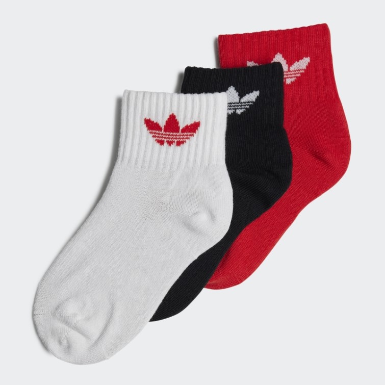 3 Paires De Chaussettes Mi-hautes Adidas Blanches