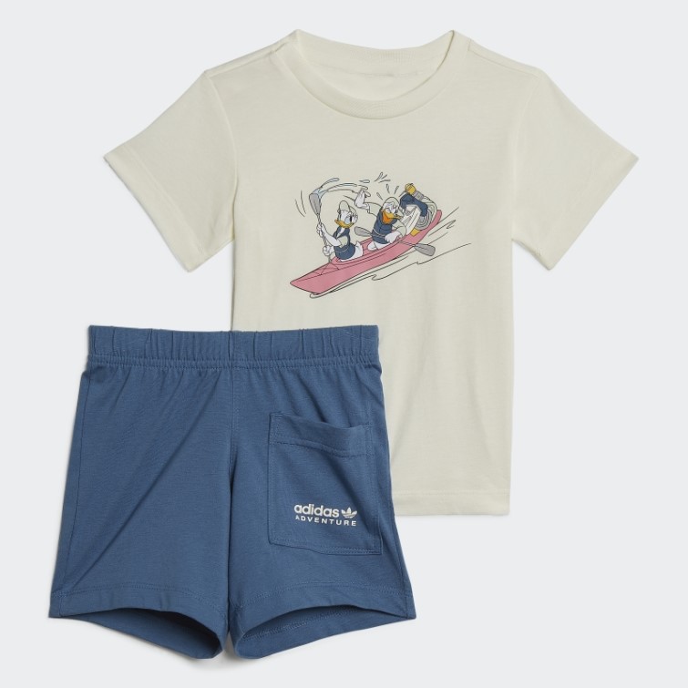 Ensemble Short Et T-shirt Blanc Disney Mickey Et Ses Amis Adidas
