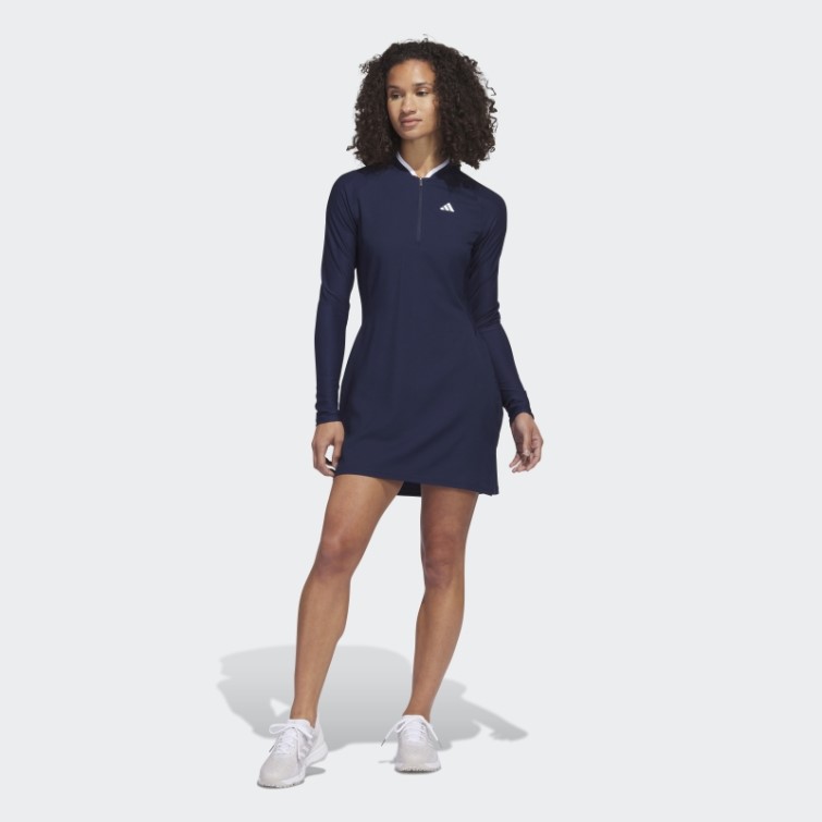 Robe De Golf à Manches Longues Bleu Marine Adidas