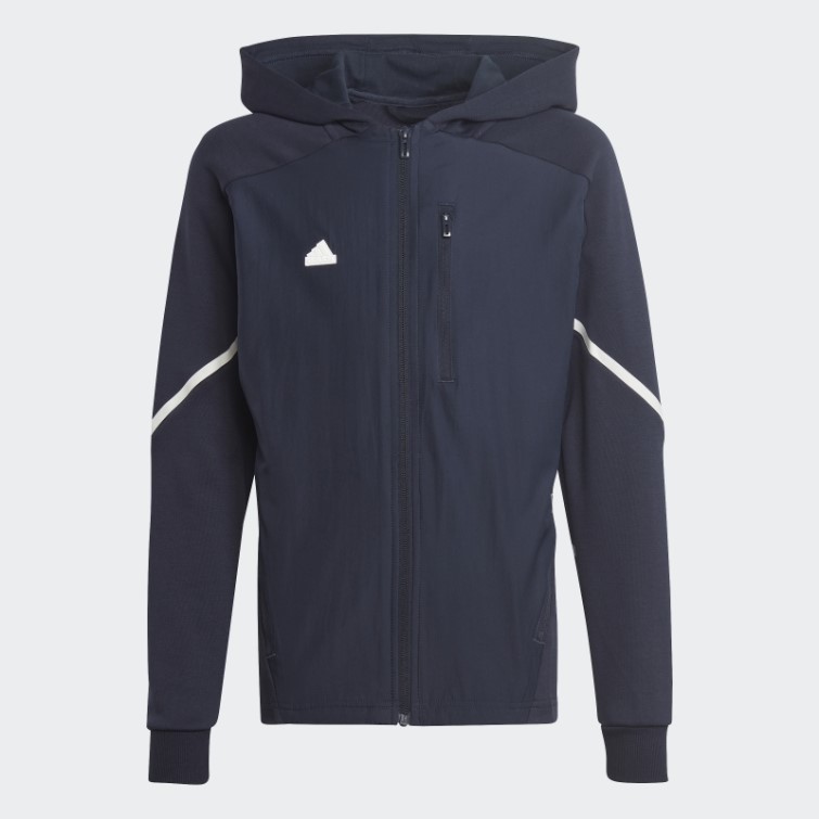 Encre Adidas Conçu Pour Gameday Sweat à Capuche Entièrement Zippé