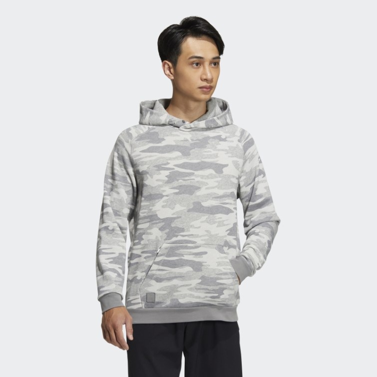 Adidas Go-to Camouflage Sweat à Capuche Gris Moyen