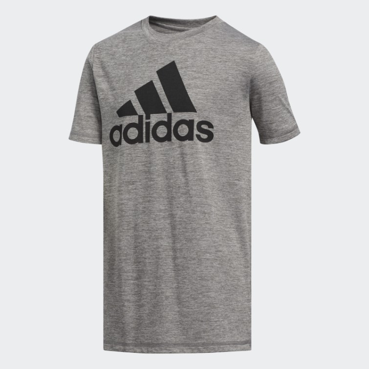 Chiné écusson De Sport Tee Gris Moyen Adidas
