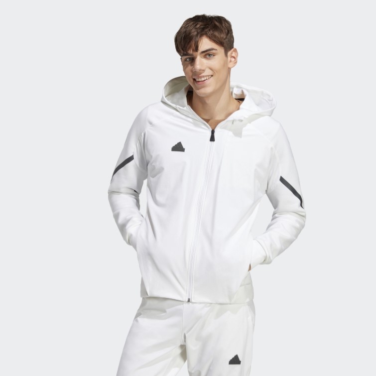Veste De Survêtement à Fermeture éclair Intégrale Design 4 Gameday Premium Blanche Adidas
