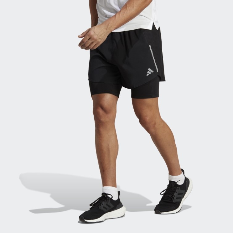 Conçu Pour La Course Short 2 En 1 Noir Adidas