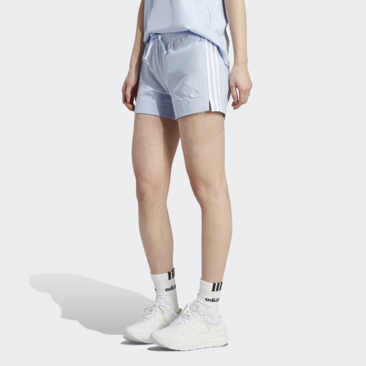 Adidas Essentials Slim 3-stripes Short Bleu Aube