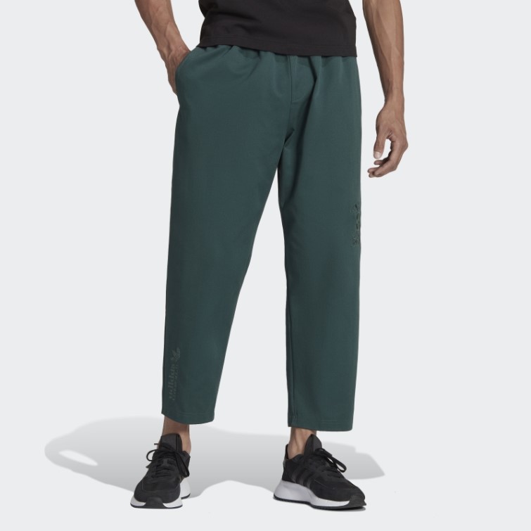 Pantalon Chino Graphique Campus Adidas Vert Minéral