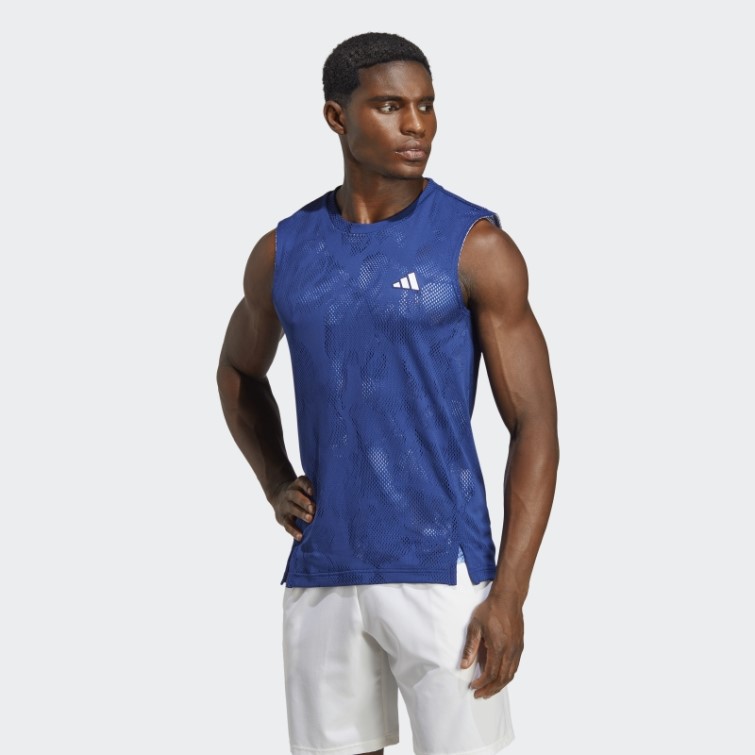 Adidas Melbourne Tennis T-shirt Sans Manches Victoire Bleu