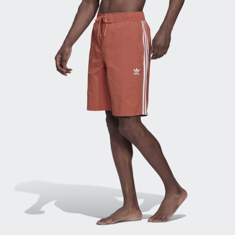 Short De Bain Adicolor 3 Bandes Adidas Terre