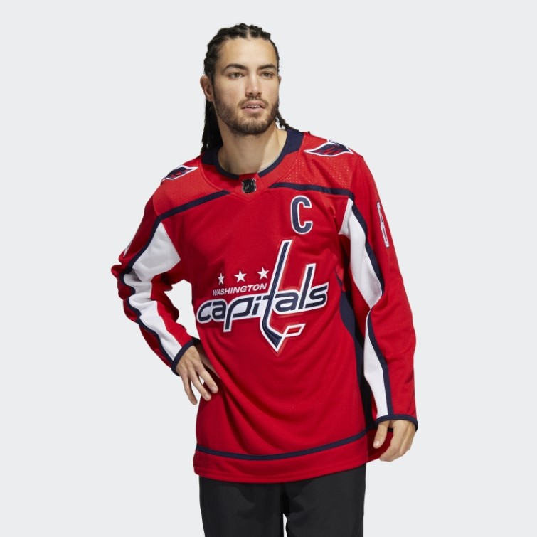 Maillot Domicile Authentique Ovechkin Capitales Rouge Adidas