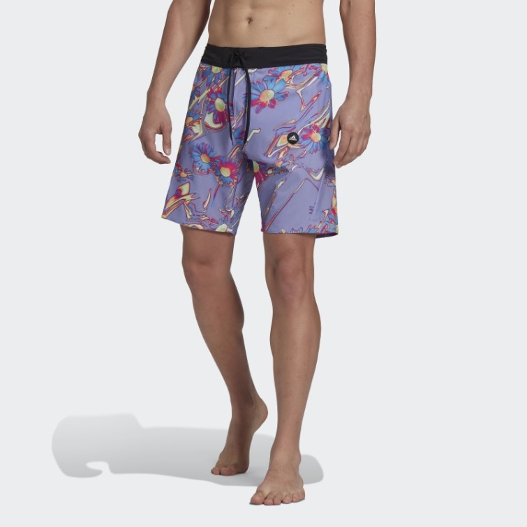 Adidas Positivisea Short De Surf Graphique Longueur Classique Violet Clair