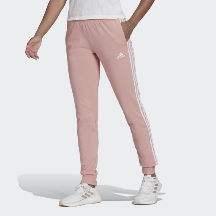 Adidas Pantalon Essentiel à 3 Bandes Mauve