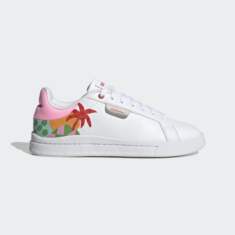 Adidas Court Chaussures En Soie Rouge Luxuriant