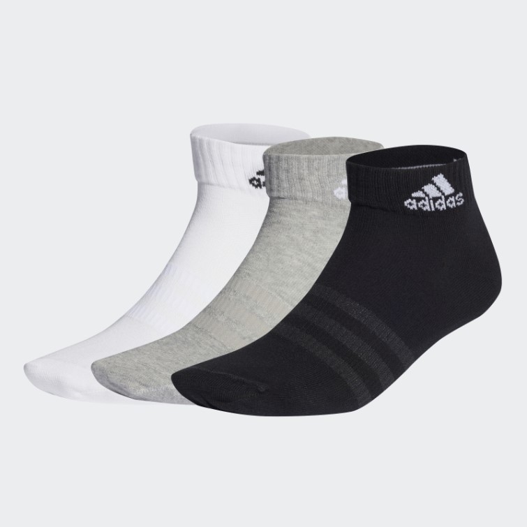 Adidas Socquettes Fines Et Légères Gris Moyen 3 Paires