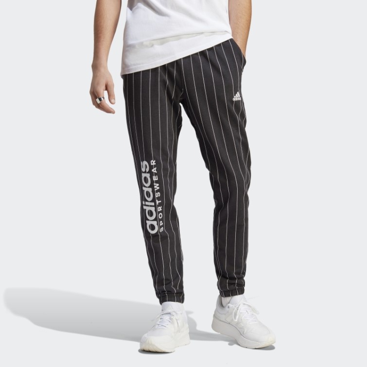 Adidas Pantalon De Jogging En Polaire à Fines Rayures Noir