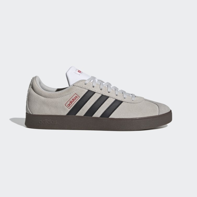 Vl Court Lifestyle Skate Chaussures En Daim Gris Adidas