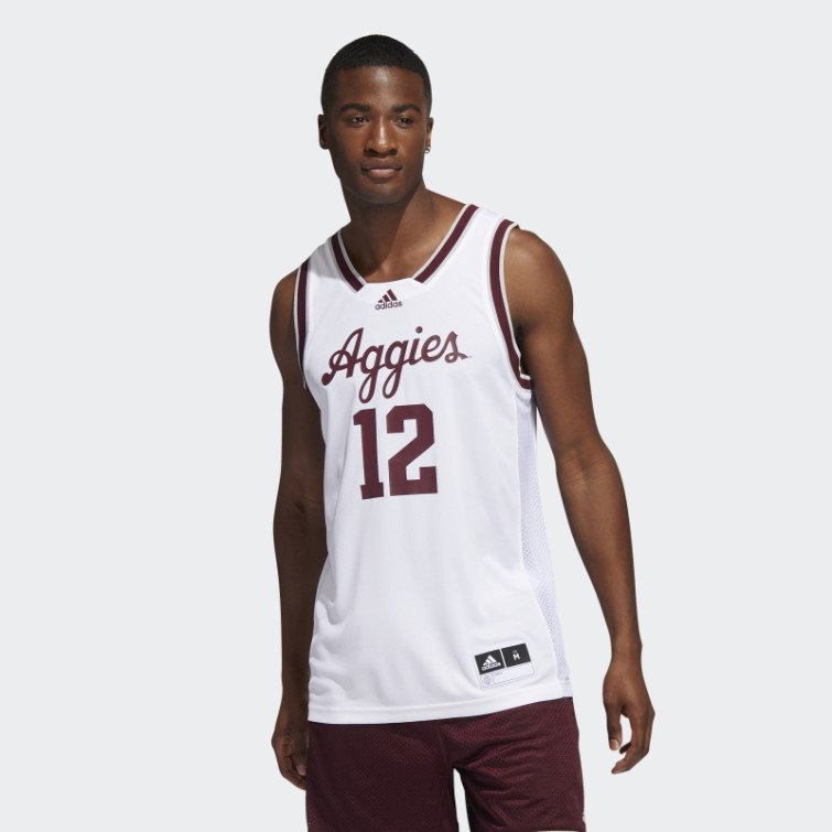 Maillot Adidas Aggies Swingman Blanc
