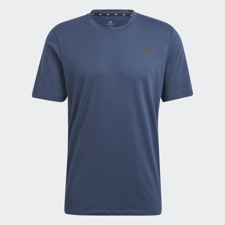 Adidas Aeroready Conçu Pour Déplacer Le Tee-shirt De Sport Bleu Marine