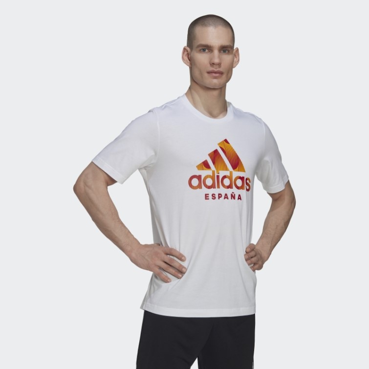 Adidas Espagne T-shirt Graphique Blanc