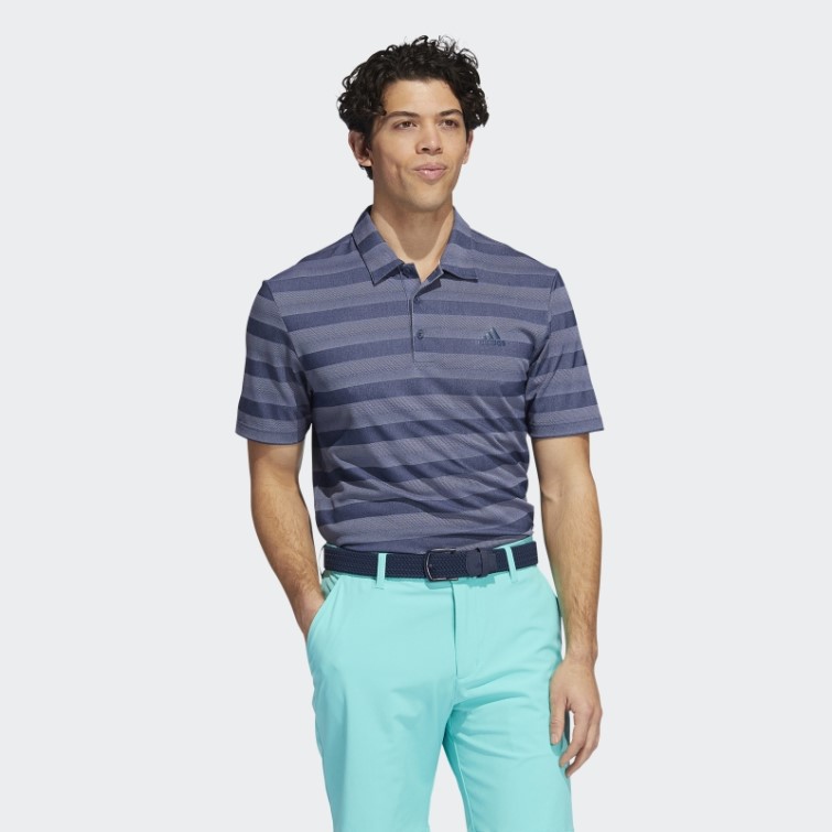 Polo à Rayures Bicolores Bleu Marine Adidas