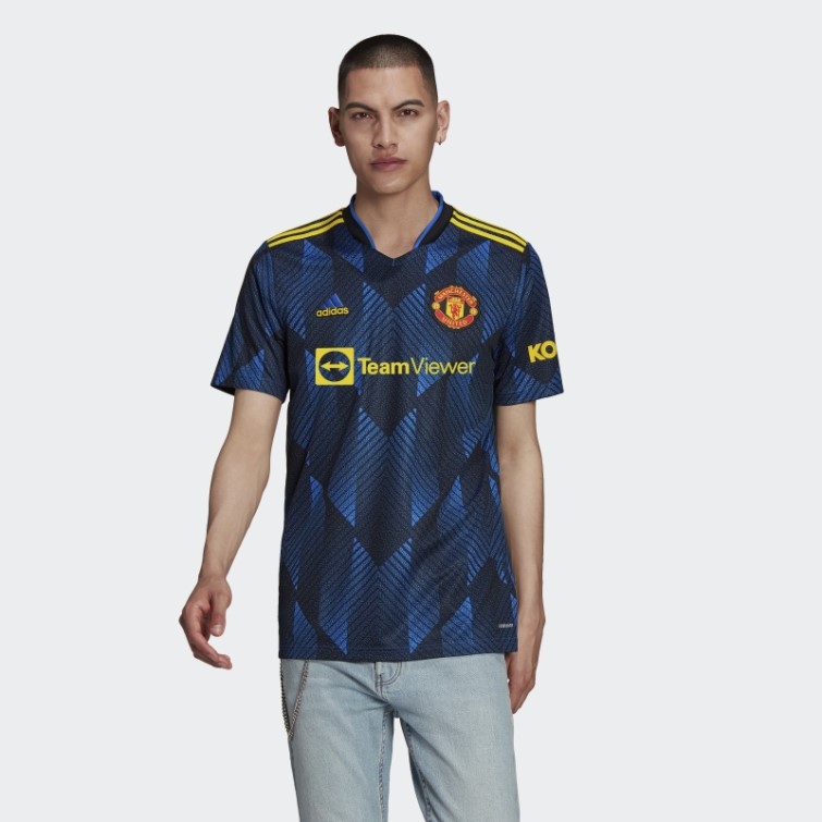 Troisième Maillot Manchester United 21/22 Adidas Lueur Bleu