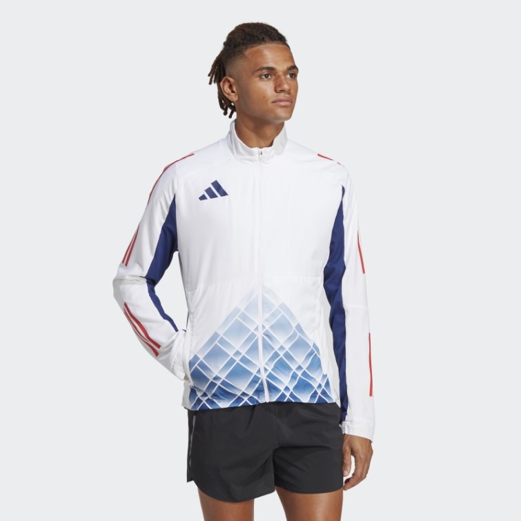 Haut De Survêtement Blanc Adidas