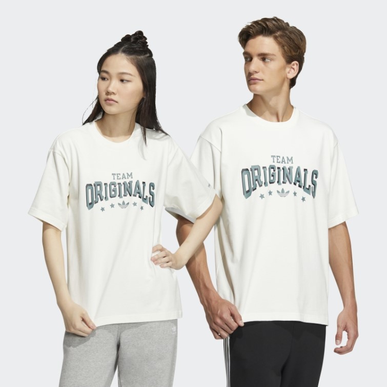T-shirt à Slogan Adidas Modern Collegiate Blanc