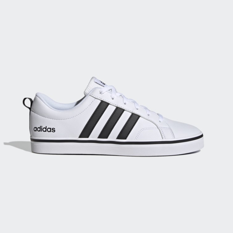 Adidas Blanc Vs Pace 2.0 3-stripes Chaussures En Nubuck Synthétique De Marque