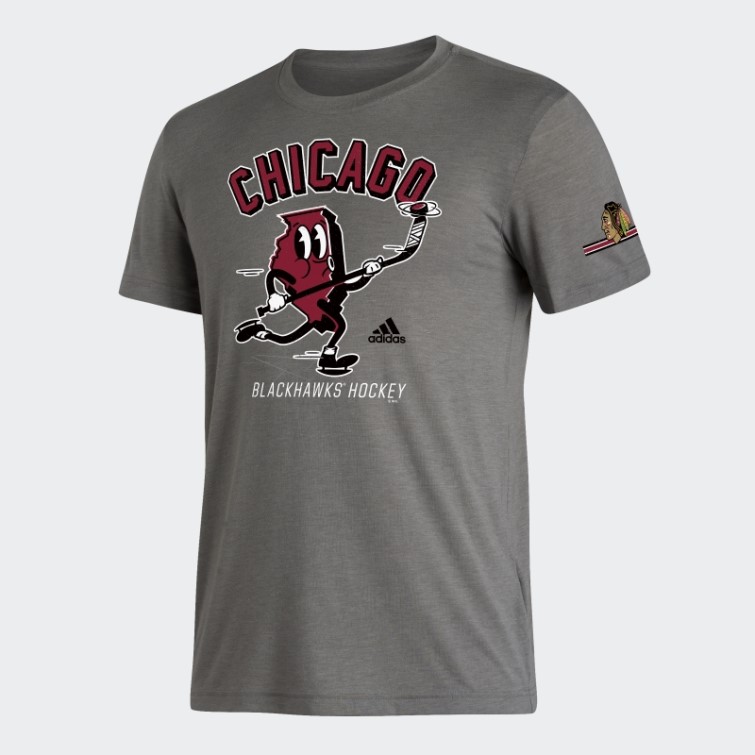 Adidas Blackhawks Tee Core Chiné