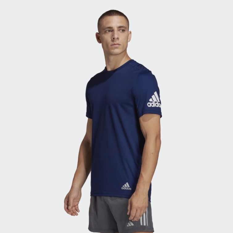 T-shirt Adidas Run It Bleu Foncé